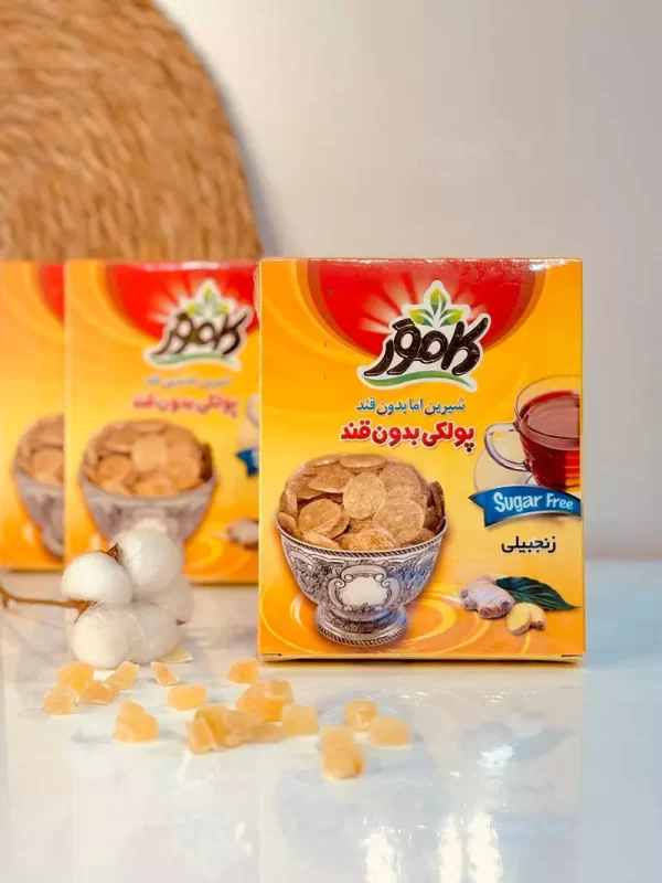 پولکی زنجبیلی بدون قند و رژیمی برند کامور