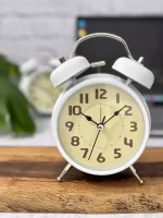 ساعت کوکی رومیزی فانتزی دوقلو سفید