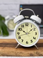 ساعت کوکی رومیزی فانتزی دوقلو سفید