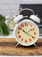ساعت کوکی رومیزی فانتزی دوقلو سفید