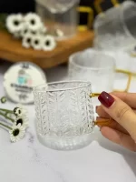 شات پیرکس دسته طلایی مدل گندم به صورت تکی و پک