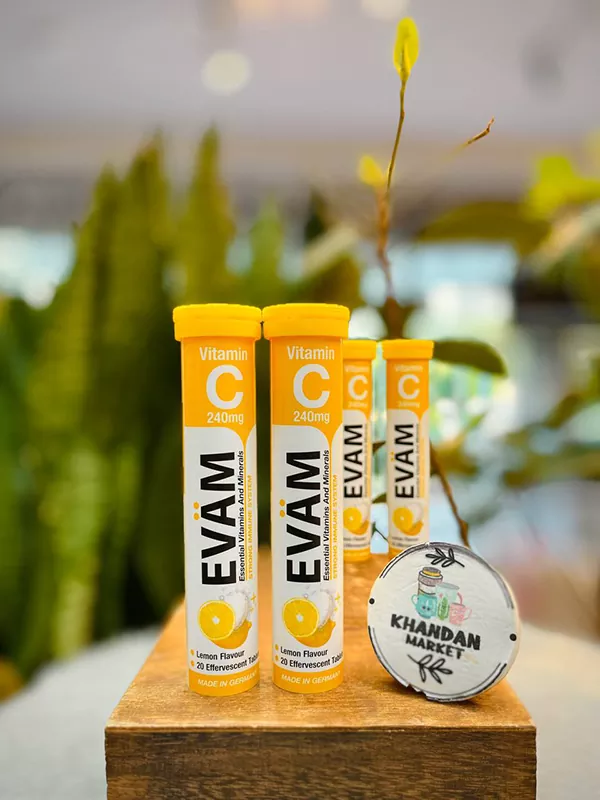 قرص جوشان خارجی ویتامین C برند EVAM